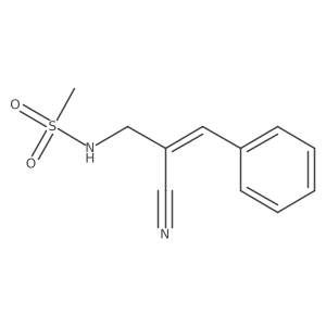 N-[(2Z)-2-Cyano-3-phenyl-2-propen-1-yl]methanesulfonamide结构式