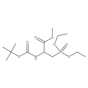 Methyl (s)-2-((tert-butoxycarbonyl)amino)-3-(diethoxyphosphoryl)propanoate结构式