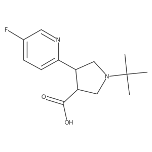 rac-(3R,4R)-1-tert-butyl-4-(5-fluoropyridin-2-yl)pyrrolidine-3-carboxylic acid结构式
