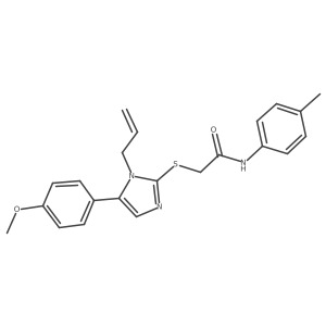 2-((1-allyl-5-(4-methoxyphenyl)-1H-imidazol-2-yl)thio)-N-(p-tolyl)acetamide Structure