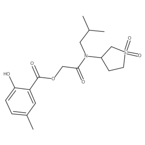 2-[(2-Methylpropyl)(tetrahydro-1,1-dioxido-3-thienyl)amino]-2-oxoethyl 2-hydroxy-5-methylbenzoate结构式