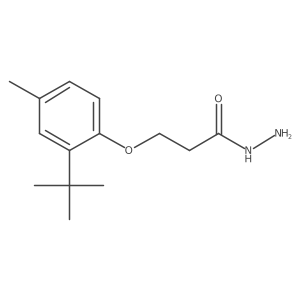 3-[2-(1,1-Dimethylethyl)-4-methylphenoxy]propanoic acid hydrazide结构式