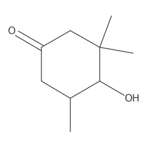 (+/-)-trans-4-Hydroxy-3,3,5-trimethylcyclohexanone结构式