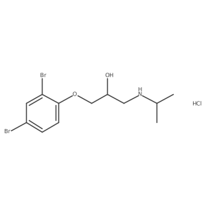 1-(2,4-Dibromophenoxy)-3-(isopropylamino)propan-2-ol hydrochloride结构式