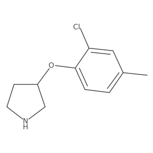 3-(2-Chloro-4-methylphenoxy)pyrrolidine结构式