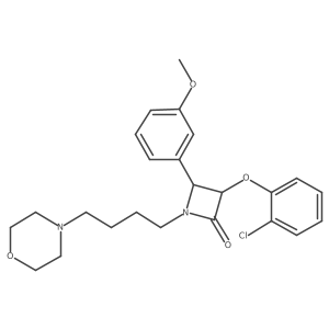 3-(2-Chlorophenoxy)-4-(3-methoxyphenyl)-1-[4-(morpholin-4-yl)butyl]azetidin-2-one Structure