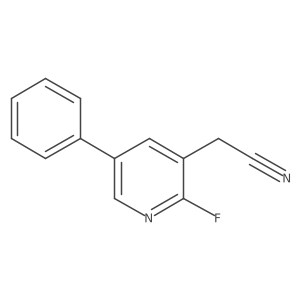 2-(2-Fluoro-5-phenylpyridin-3-yl)acetonitrile结构式