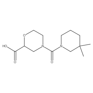 4-(3,3-Dimethylpiperidine-1-carbonyl)morpholine-2-carboxylic acid Structure