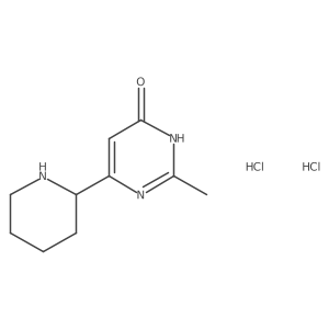 2-Methyl-6-(piperidin-2-yl)pyrimidin-4-ol dihydrochloride结构式