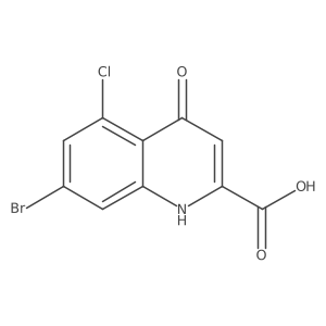 7-bromo-5-chloro-4-oxo-1H-quinoline-2-carboxylic acid结构式