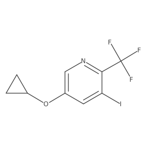 5-Cyclopropoxy-3-iodo-2-(trifluoromethyl)pyridine结构式