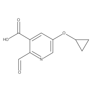 5-Cyclopropoxy-2-formylnicotinic acid结构式