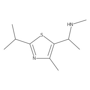 Methyl({1-[4-methyl-2-(propan-2-yl)-1,3-thiazol-5-yl]ethyl})amine Structure