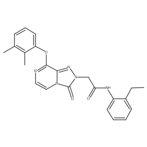 2-(8-(2,3-dimethylphenoxy)-3-oxo-[1,2,4]triazolo[4,3-a]pyrazin-2(3H)-yl)-N-(2-ethylphenyl)acetamide结构式