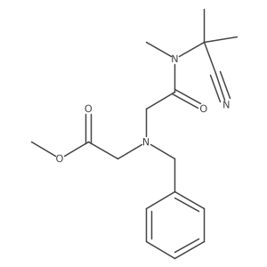 Methyl 2-[benzyl({[(1-cyano-1-methylethyl)(methyl)carbamoyl]methyl})amino]acetate结构式