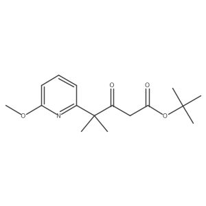 4-(6-Methoxy-pyridin-2-yl)-4-methyl-3-oxo-pentanoic acid tert-butyl ester结构式