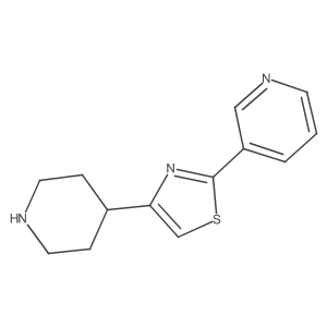Pyridine, 3-[4-(4-piperidinyl)-2-thiazolyl]- Structure