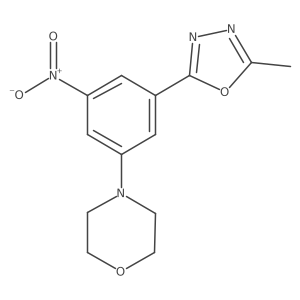 4-(3-(5-Methyl-1,3,4-oxadiazol-2-yl)-5-nitrophenyl)morpholine结构式