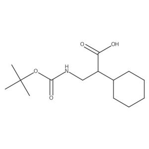 (S)-3-((tert-Butoxycarbonyl)amino)-2-cyclohexylpropanoic acid Structure