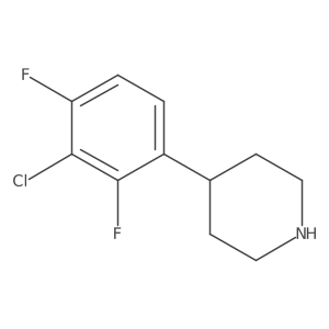 4-(3-Chloro-2,4-difluorophenyl)piperidine结构式