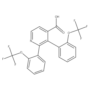 4-Pyridinecarboxylic acid, 2,3-bis[2-(trifluoromethoxy)phenyl]- Structure