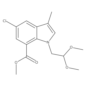 methyl 5-chloro-1-(2,2-dimethoxyethyl)-3-methyl-1H-indole-7-carboxylate Structure