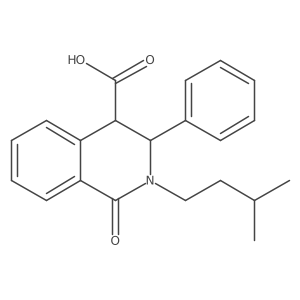 2-Isopentyl-1-oxo-3-phenyl-1,2,3,4-tetrahydroisoquinoline-4-carboxylic acid Structure