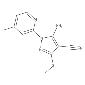 5-amino-1-(4-methylpyridin-2-yl)-3-(methylsulfanyl)-1H-pyrazole-4-carbonitrile Structure