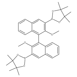 (1R)-2,2'-(2,2'-Dimethoxy-[1,1'-binaphthalene]-3,3'-diyl)bis(4,4,5,5-tetramethyl-1,3,2-dioxaborolane) Structure