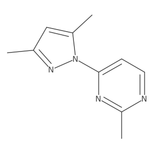 4-(3,5-dimethyl-1H-pyrazol-1-yl)-2-methylpyrimidine结构式