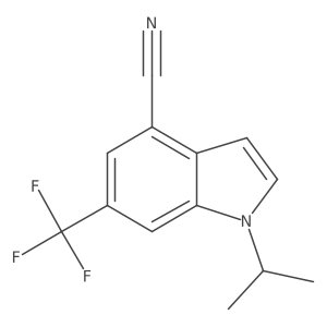 1-Isopropyl-6-(trifluoromethyl)-1H-indole-4-carbonitrile结构式