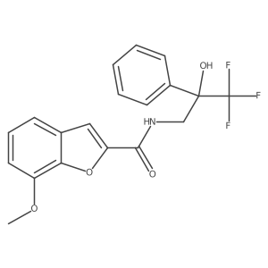 7-methoxy-N-(3,3,3-trifluoro-2-hydroxy-2-phenylpropyl)benzofuran-2-carboxamide Structure