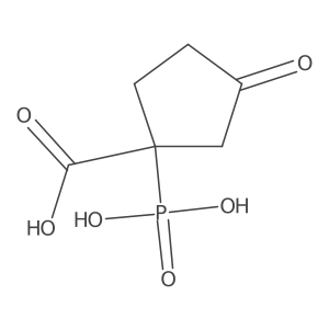 3-Oxo-1-phosphonocyclopentanecarboxylic acid Structure