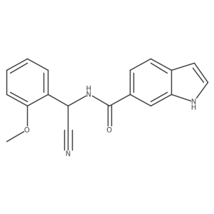 N-[cyano(2-methoxyphenyl)methyl]-1H-indole-6-carboxamide结构式