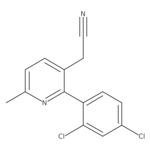 2-(2,4-Dichlorophenyl)-6-methylpyridine-3-acetonitrile结构式