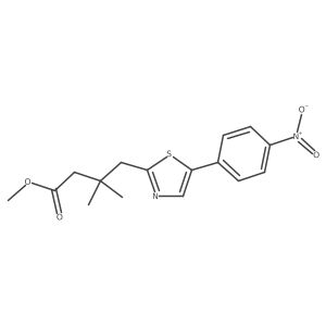 Methyl 3,3-dimethyl-4-(5-(4-nitrophenyl)thiazol-2-yl)butanoate Structure