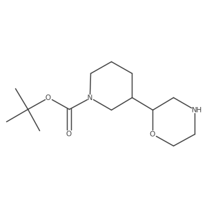 Tert-butyl 3-(morpholin-2-yl)piperidine-1-carboxylate结构式