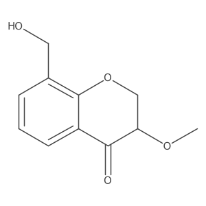 4H-1-Benzopyran-4-one, 2,3-dihydro-8-(hydroxymethyl)-3-methoxy-结构式
