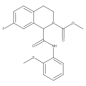 methyl 7-fluoro-1-((2-(methylthio)phenyl)carbamoyl)-3,4-dihydroisoquinoline-2(1H)-carboxylate Structure