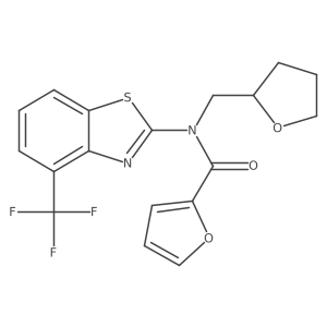 N-((tetrahydrofuran-2-yl)methyl)-N-(4-(trifluoromethyl)benzo[d]thiazol-2-yl)furan-2-carboxamide Structure