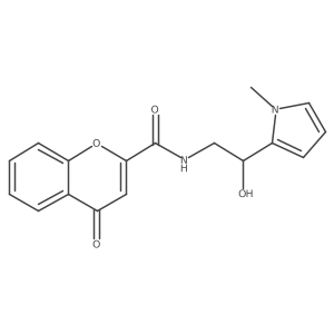N-(2-hydroxy-2-(1-methyl-1H-pyrrol-2-yl)ethyl)-4-oxo-4H-chromene-2-carboxamide结构式
