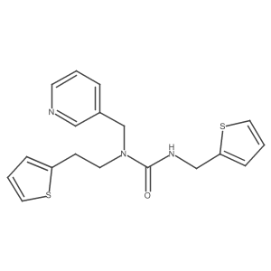 1-(Pyridin-3-ylmethyl)-1-(2-(thiophen-2-yl)ethyl)-3-(thiophen-2-ylmethyl)urea结构式