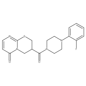3-(4-(2-fluorophenyl)piperazine-1-carbonyl)-3,4-dihydropyrimido[2,1-b][1,3]thiazin-6(2H)-one Structure