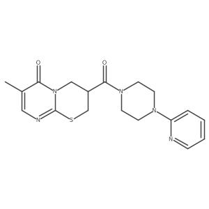 7-methyl-3-(4-(pyridin-2-yl)piperazine-1-carbonyl)-3,4-dihydropyrimido[2,1-b][1,3]thiazin-6(2H)-one Structure