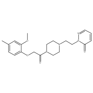 2-(2-(4-(2-(2-methoxy-4-methylphenoxy)acetyl)piperazin-1-yl)ethyl)pyridazin-3(2H)-one结构式