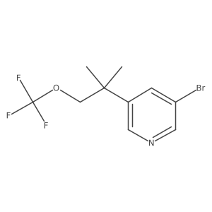 3-Bromo-5-(2-methyl-1-(trifluoromethoxy)propan-2-yl)pyridine Structure