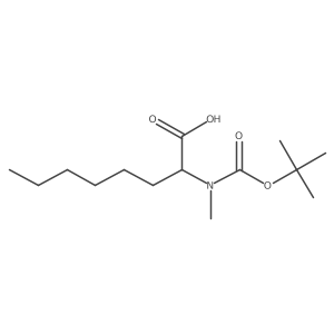 2-{[(Tert-butoxy)carbonyl](methyl)amino}octanoic acid结构式