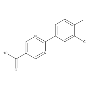 2-(3-Chloro-4-fluorophenyl)pyrimidine-5-carboxylic acid Structure