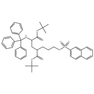 Di-tert-butyl (4S)-4-{3-[(2-naphthylsulfonyl)oxy]propyl}-N-trityl-L-glutamate Structure