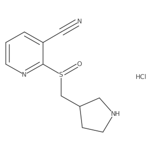 2-((Pyrrolidin-3-ylmethyl)sulfinyl)nicotinonitrile hydrochloride Structure